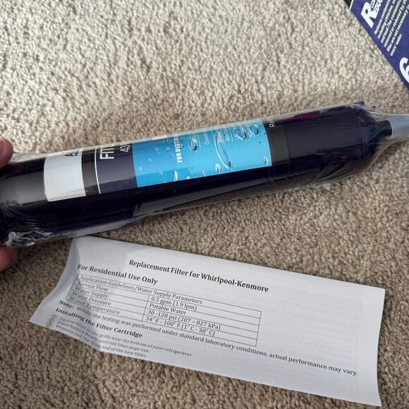 NEW Alpine Water Refrigerator Water Filter Fits WP 4396841 / 4396710 - Picture 9 of 11